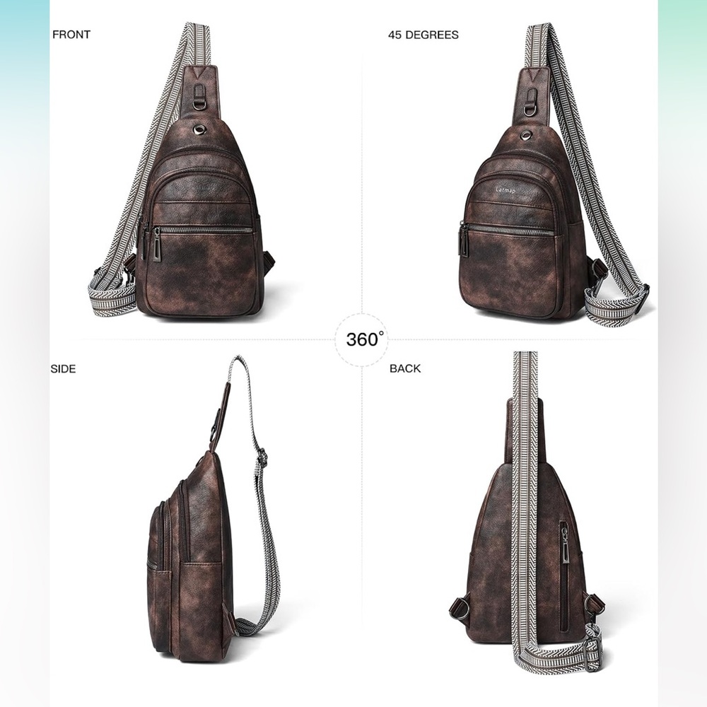 Brown Leather Sling Bag - Picture 13 of 13